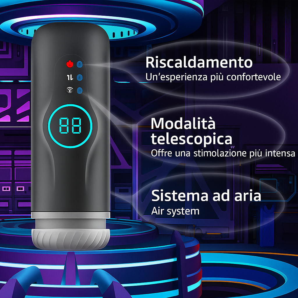 Prodotti maschili telescopici con riscaldamento automatico e suzione