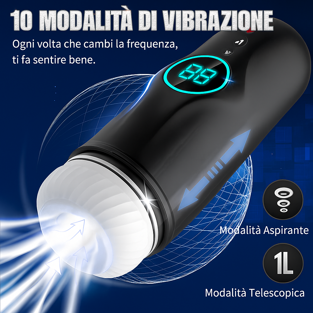 Prodotti maschili telescopici con riscaldamento automatico e suzione