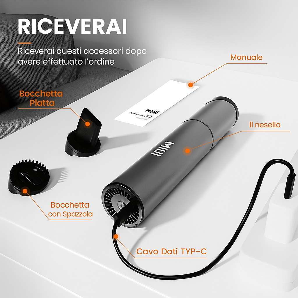 Aspirapolvere MIUI Mini Piccolo aspirapolvere portatile senza fili USB