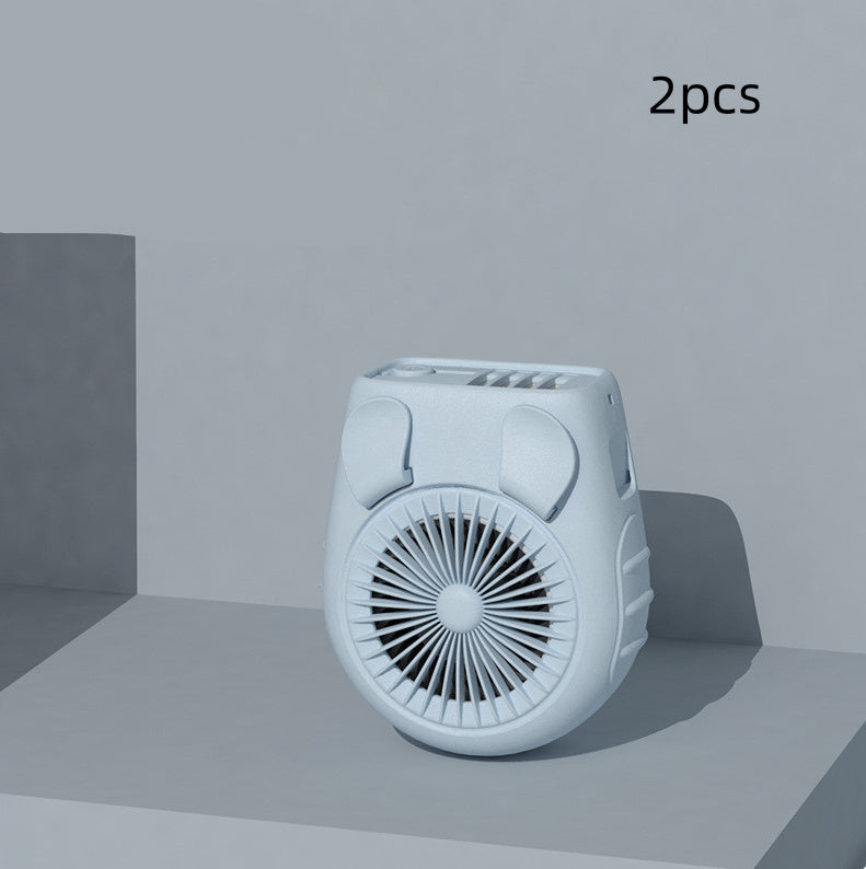 Piccolo ventilatore da cintura da portare con sé, mini ventilatore da collo ricaricabile