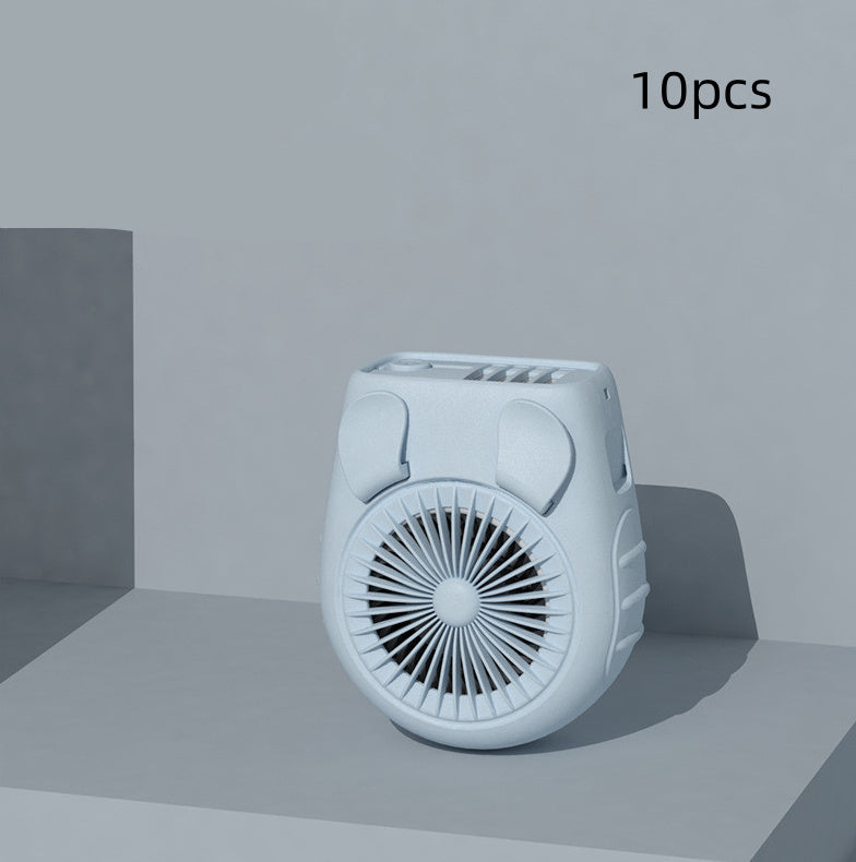 Piccolo ventilatore da cintura da portare con sé, mini ventilatore da collo ricaricabile